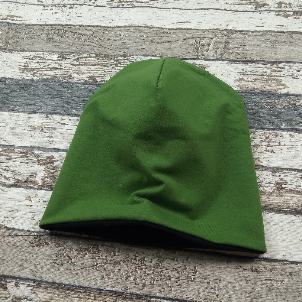 Šmoulí čepička Yháček, oboustranná, černá/khaki Velikost:: S - obrázek 1