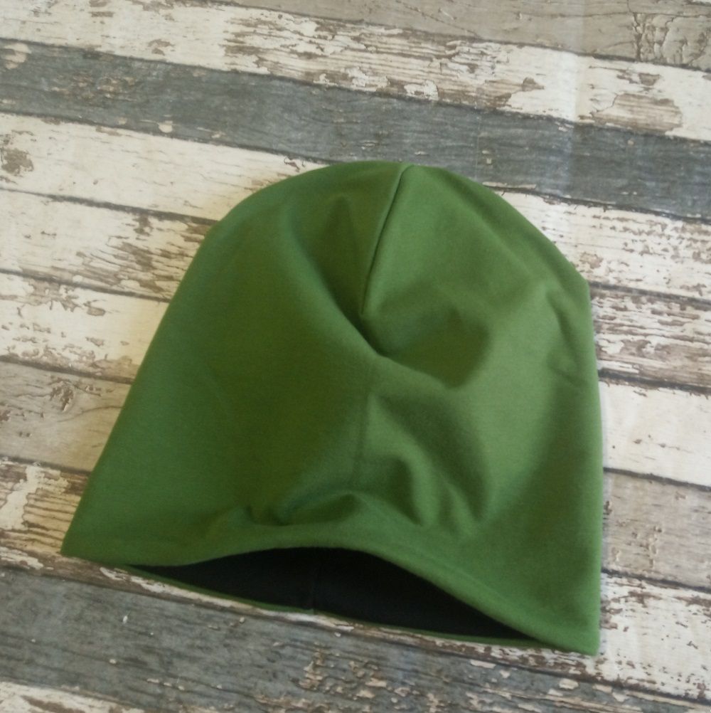 Šmoulí čepička Yháček, oboustranná, černá/khaki Velikost:: S - obrázek 2