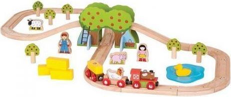 Bigjigs Rail Dřevěná vláčkodráha farma - obrázek 1