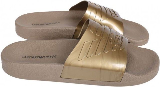 Emporio Armani Pantofle X3PS02 zlatá - Emporio Armani zlatá 37 - obrázek 1