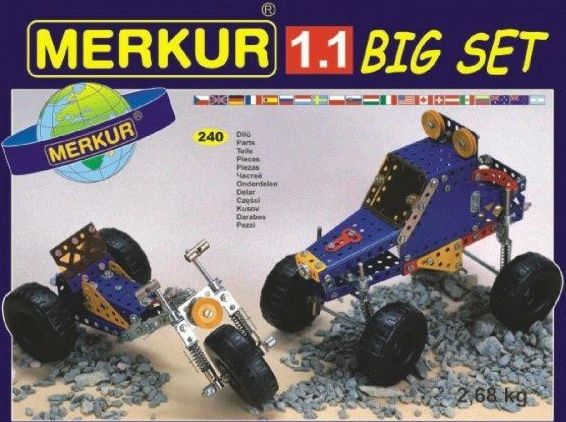 Merkur Stavebnice 1.1 10 modelů 240ks v krabici 36x26,5x5,5cm - obrázek 1