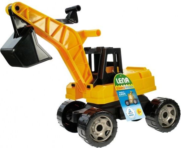 LENA Bagr žlutočerný Giga Trucks plast 70cm v krabici 70x35x29cm - obrázek 1