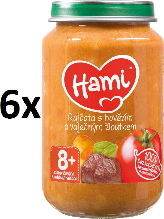 Hami Rajčata s hovězím a vaječným žloutkem - 6 x 200g - obrázek 1