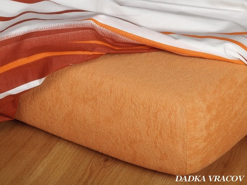 PROSTĚRADLO FROTÉ KARAMEL 80/180/15 - obrázek 1