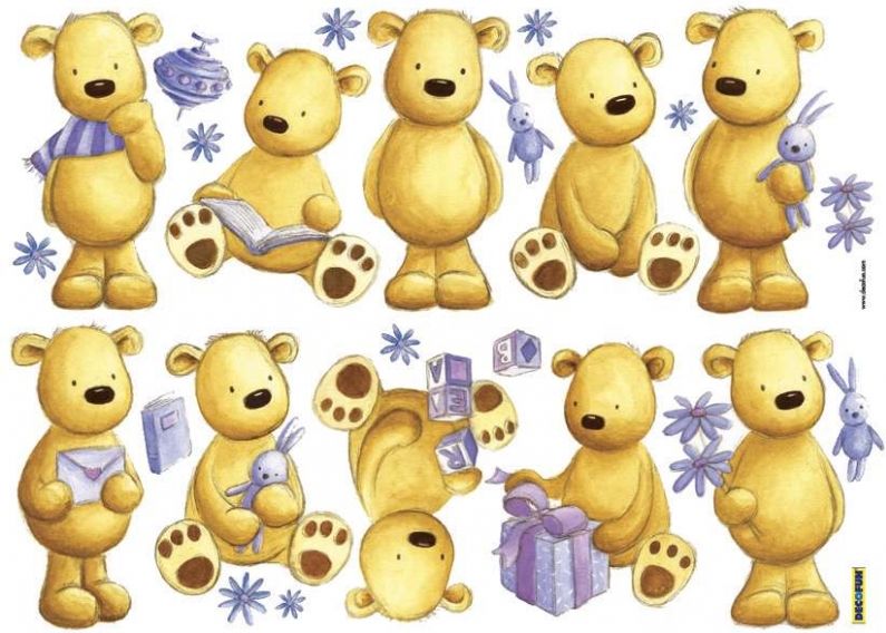SAMOLEPICÍ OBRÁZKY MEDVÍDCI (BEARS) - obrázek 1