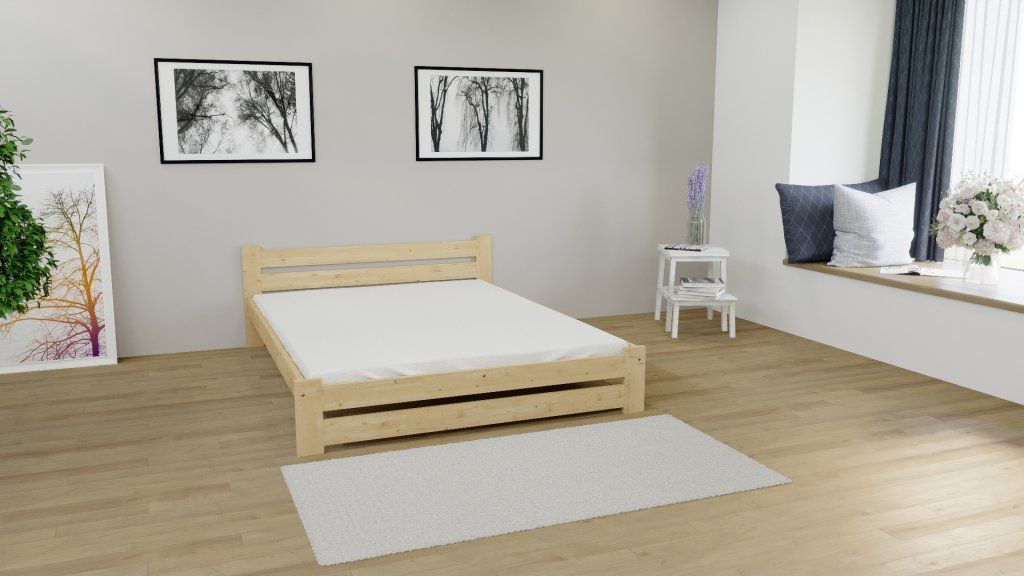 DĚTSKÁ POSTEL VENDY BEZBARVÝ LAK 200 x 140 cm - obrázek 2