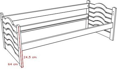 DĚTSKÁ POSTEL ANETA MOŘENÍ OLŠE S ŠUPLÍKY 180 x 80 cm - obrázek 3