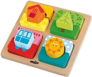 Woody Woody Destička s puzzle-tvary Slunce domova - obrázek 1