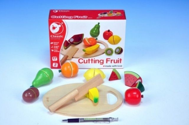 Teddies Ovoce krájecí s prkénkem 17ks - obrázek 1