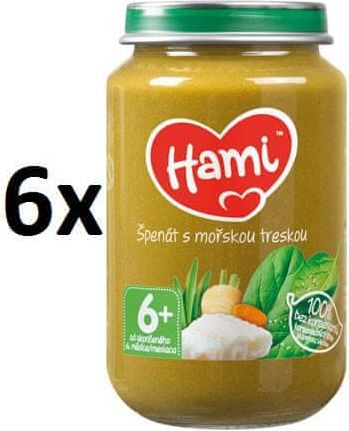 Hami Špenát s mořskou treskou - 6 x 200g - obrázek 1