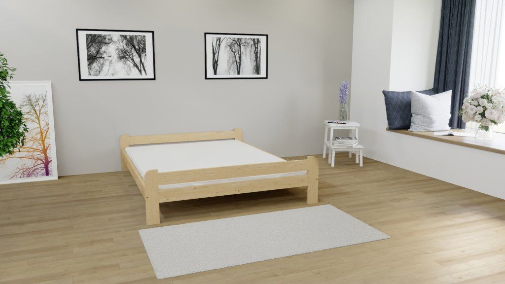 DĚTSKÁ POSTEL BERTA BEZBARVÝ LAK 200 x 120 cm - obrázek 2