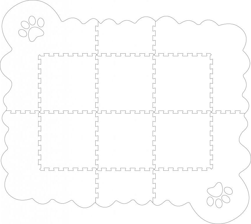 DESIGNOVÝ PUZZLE KOBEREC TLAPKA - RŮŽOVÝ - obrázek 5