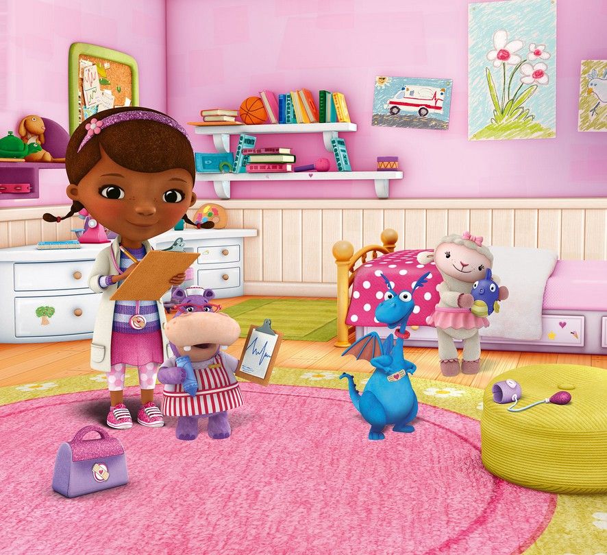 DĚTSKÉ ZÁVĚSY DR. MCSTUFFINS (SADA 2 KS, BLACK OUT) - obrázek 1