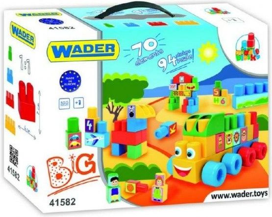 Wader Kostky stavebnice Middle Blocks plast 70ks v krabici 40x40x15cm 12m+ - obrázek 1