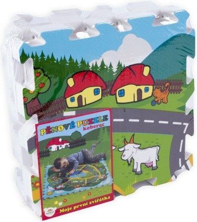 Teddies Pěnové puzzle Město Moje první zvířátka 30x30x1,2cm 9ks MPZ - obrázek 1