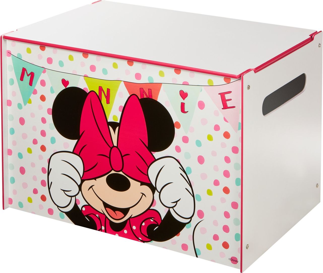 DŘEVĚNÁ TRUHLA NA HRAČKY MINNIE - obrázek 1