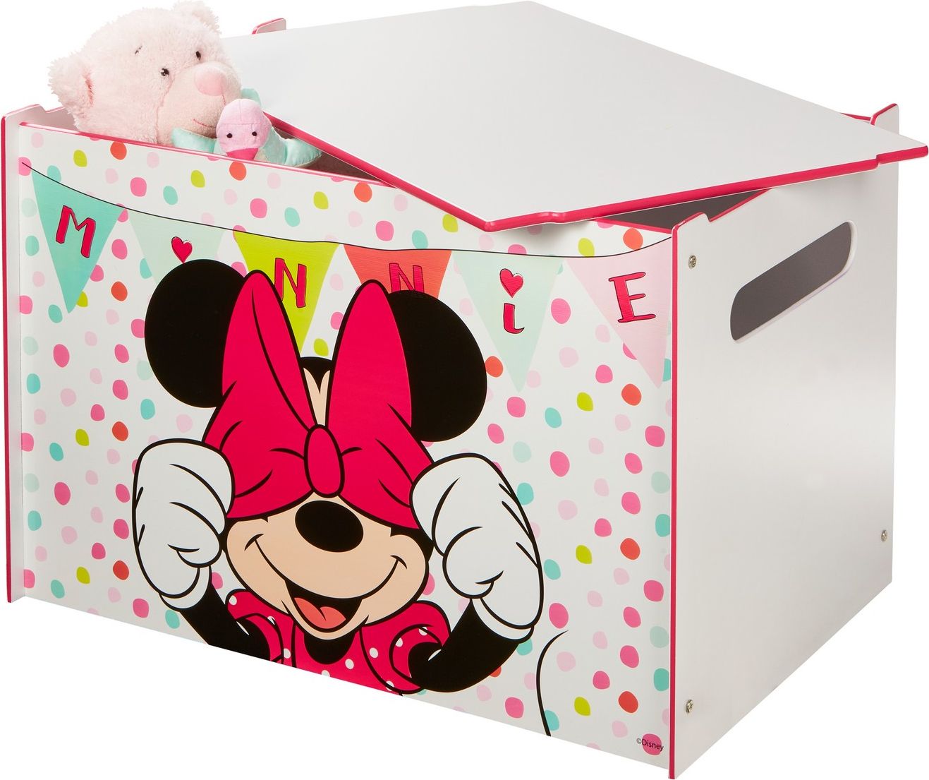 DŘEVĚNÁ TRUHLA NA HRAČKY MINNIE - obrázek 3