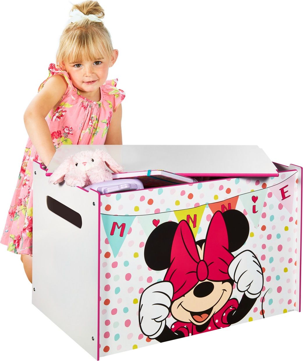 DŘEVĚNÁ TRUHLA NA HRAČKY MINNIE - obrázek 5