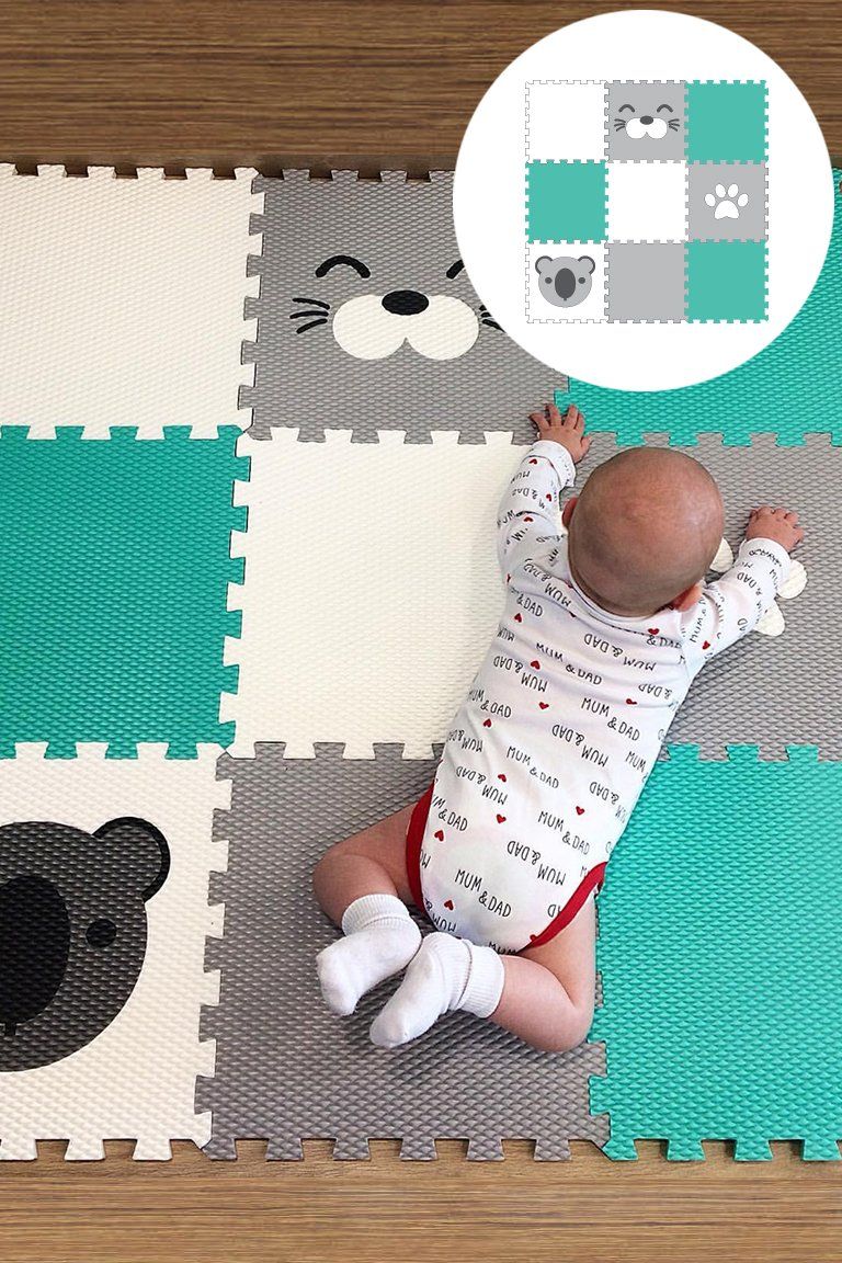 MINIDECKFLOOR PĚNOVÉ PUZZLE 9 DÍLŮ - KOALA, TULEŇ, TLAPKA - obrázek 1