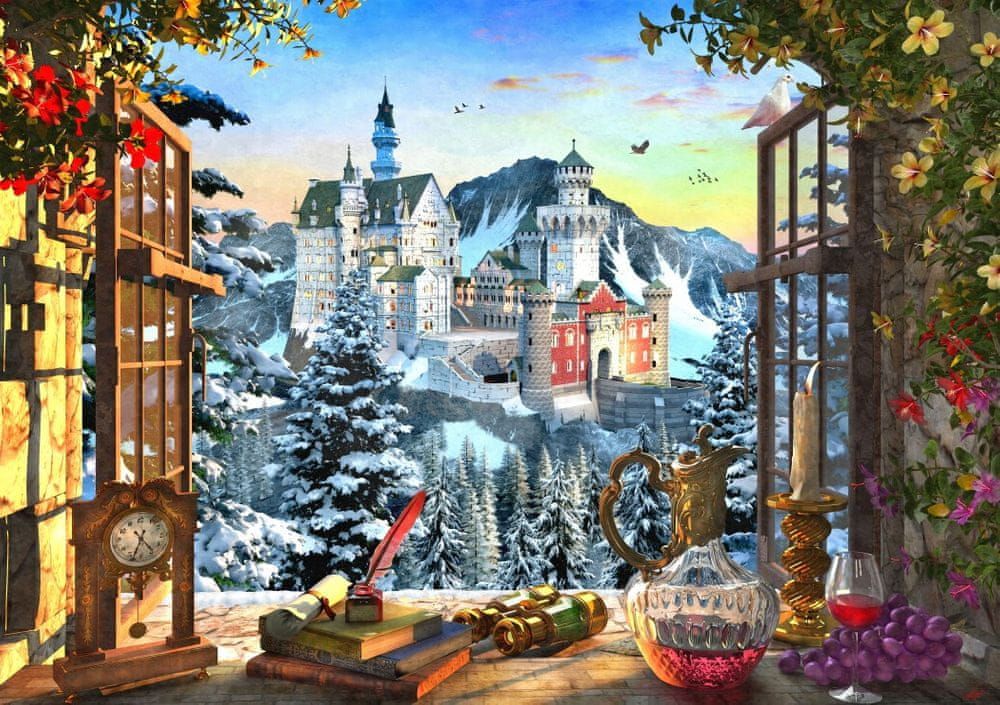 Blue Bird Puzzle 1000 dílků Mountain Castle - obrázek 1
