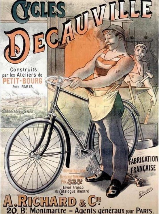 Grafika Puzzle 2000 dílků Vélos Decauville, 1892 - obrázek 1