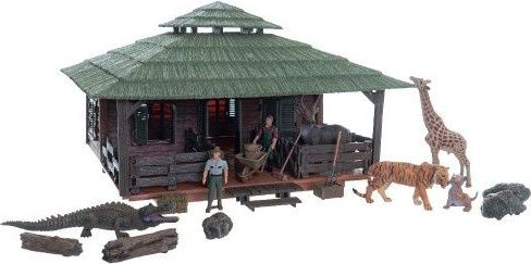 Teddies Zvířátka sada velká ZOO s doplňky plast v krabici 60x41x13,5cm - obrázek 1