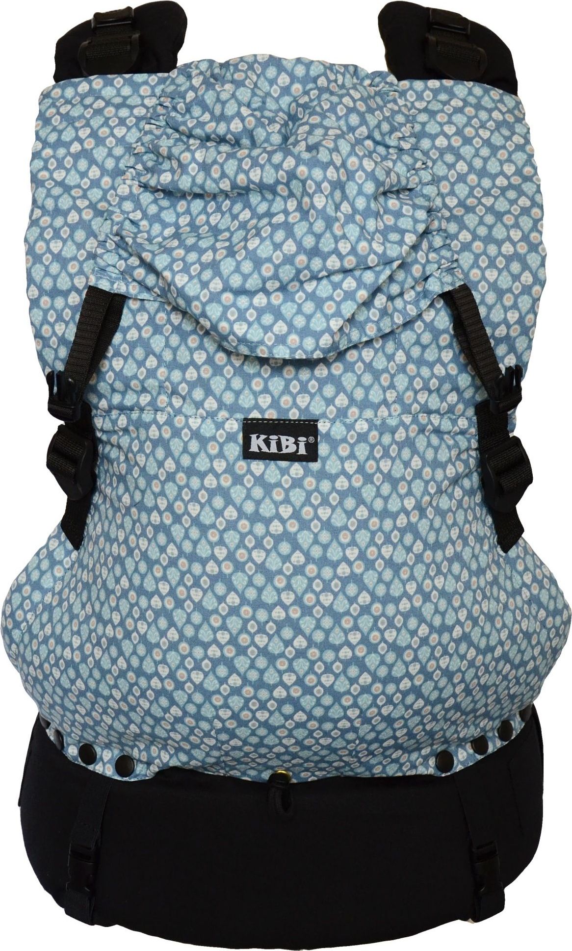 Ergonomické nosítko KiBi EVO, Modré lístky + chrániče popruhů - obrázek 1