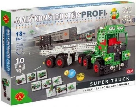 PEXI Malý konstruktér Profi Super Truck Tahač kov 867ks stavebnice v krabici 50x35x5cm - obrázek 1