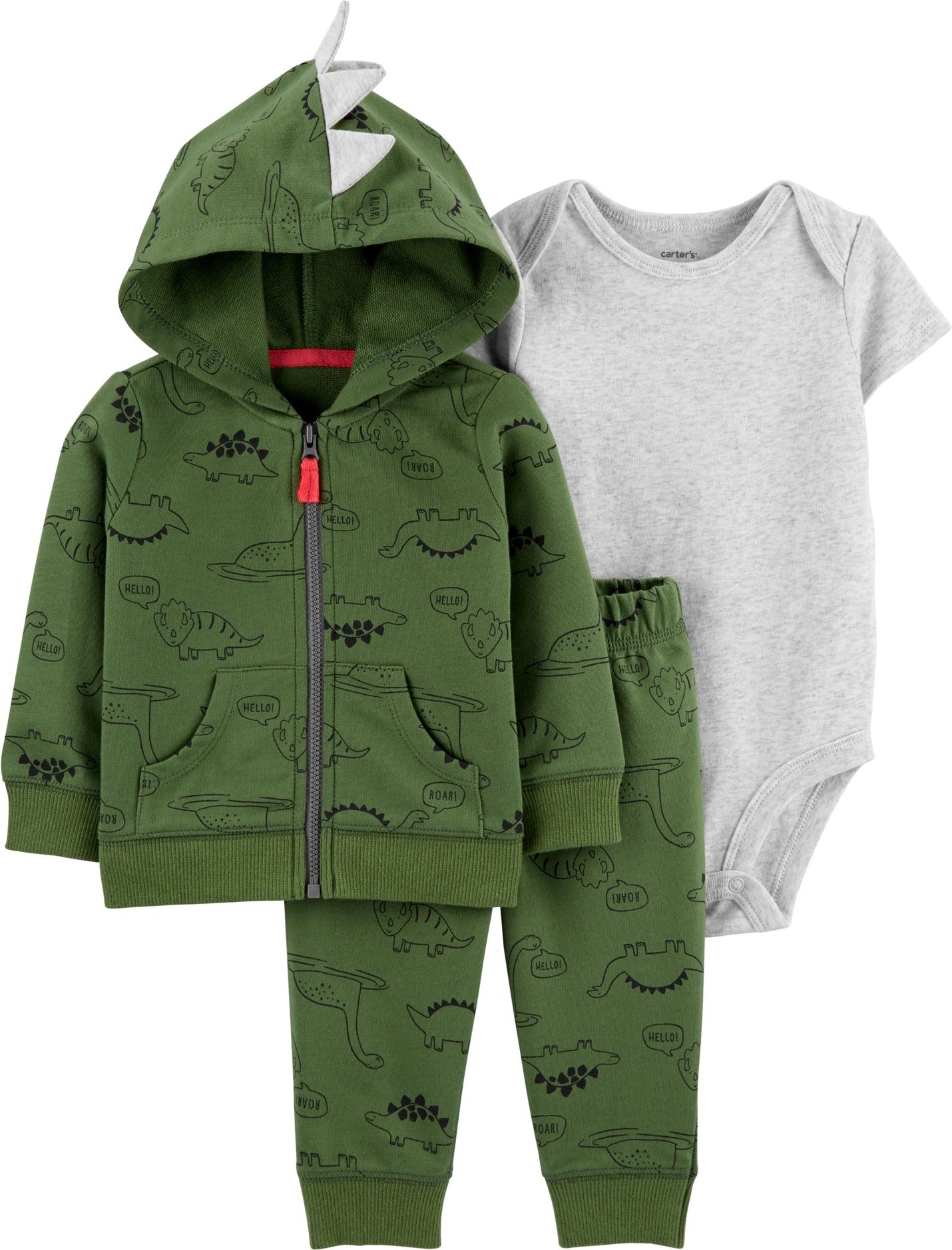 CARTER'S Set 3-dílný body, mikina, kalhoty Dinosaur chlapec 24m, vel. 92 - obrázek 1