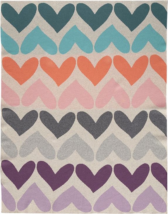 PETITE&MARS Deka Harmony Pure Hearts 80x100 cm - obrázek 1