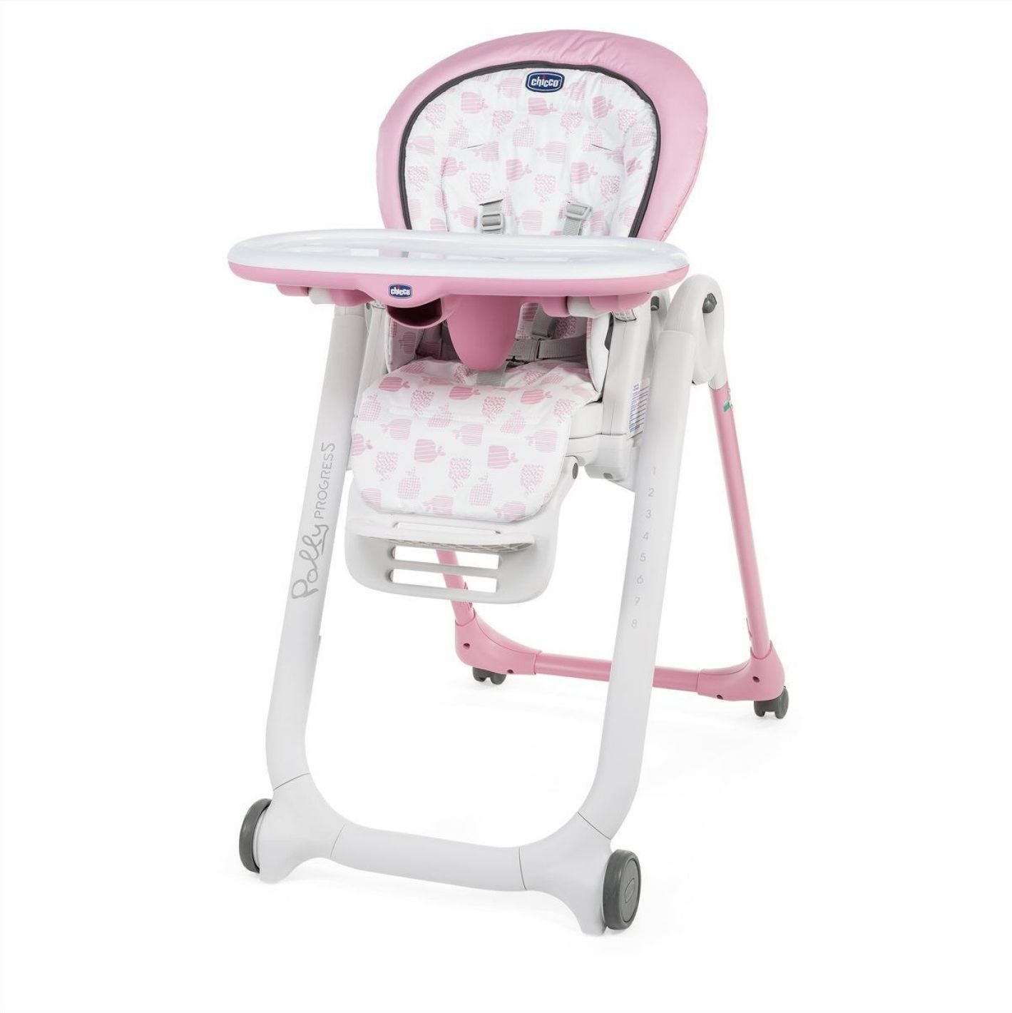 CHICCO Židlička jídelní Polly Progres5 - Pink - obrázek 1