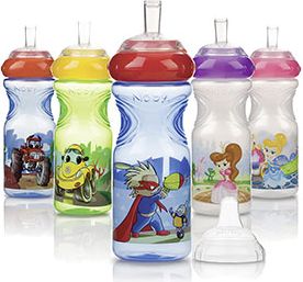 NUBY Láhev sportovní netekoucí s měkkým náustkem, 9m+ (300 ml) - obrázek 1