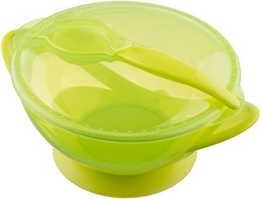 AKUKU | Nezařazeno | Dětská miska s přísavkou a se lžičkou Akuku zelená | Zelená | - obrázek 1