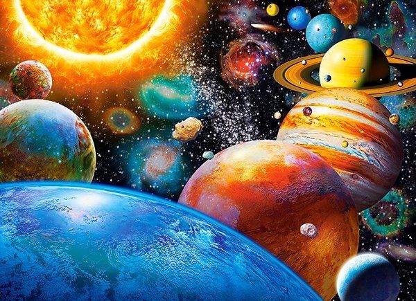 CASTORLAND Puzzle Planety a jejich měsíce 300 dílků - obrázek 1