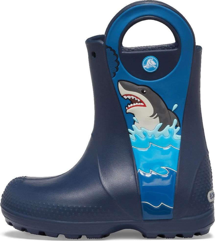 Crocs CrocsFL Shark Ptch Rain Boot B Navy 206174-410 34-35 modrá - obrázek 1