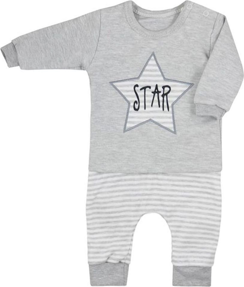 KOALA Tepláčky a tričko Koala Star šedé - 86 (12-18m) - obrázek 1
