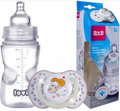 LOVI Plastová lahvička 250 ml + dudlík, +6m - obrázek 1