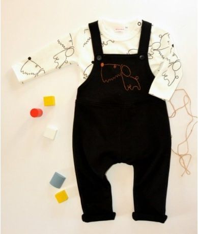 K-Baby Sada 1 x body dl. rukáv + 1 x tepláčky s láclem - obrázek 1