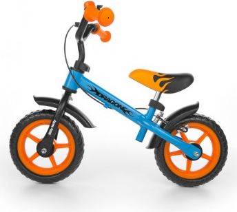Dětské odrážedlo kolo Milly Mally Dragon s brzdou orange-blue, Oranžová - obrázek 1
