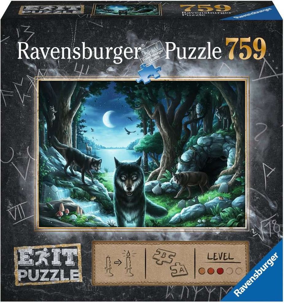RAVENSBURGER Únikové EXIT puzzle Vlk 759 dílků - obrázek 1