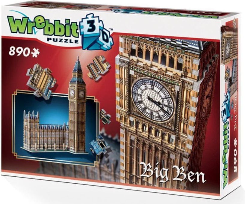 Wrebbit 3D puzzle Big Ben a Westminsterský palác 890 dílků - obrázek 1