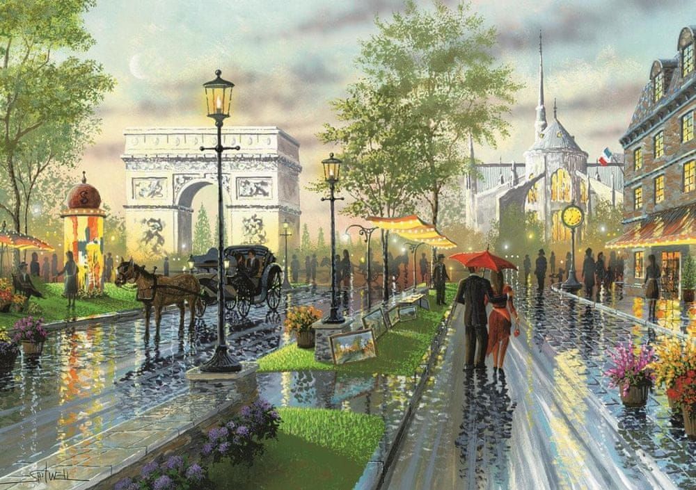 Art puzzle Puzzle Jarní procházka Paříží 1000 dílků - obrázek 1