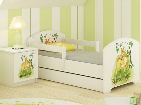 BabyBoo BabyBoo Dětská postel LUX s motivem Bambi, 160 x 80 cm + šuplík - obrázek 1