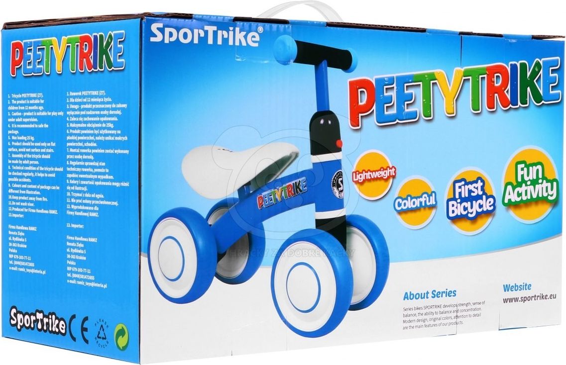 Odrážedlo SPORTRIKE PettyTrike - bílé - obrázek 16