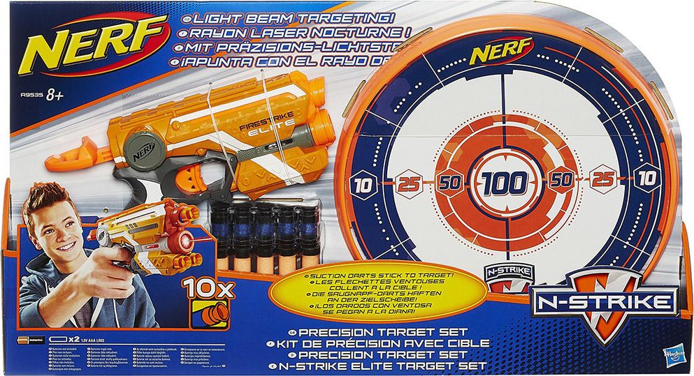 HASBRO NERF ELITE PISTOLE SE SVĚTELNÝM ZAMĚŘOVÁNÍM A TERČEM - obrázek 1