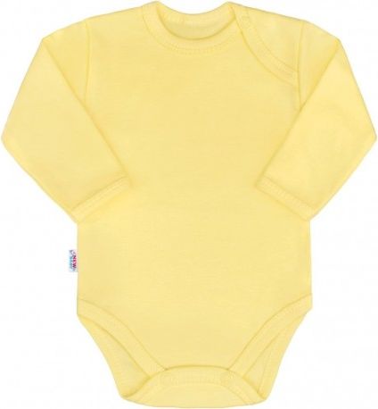 Kojenecké body s dlouhým rukávem New Baby Pastel žluté, Žlutá, 74 (6-9m) - obrázek 1