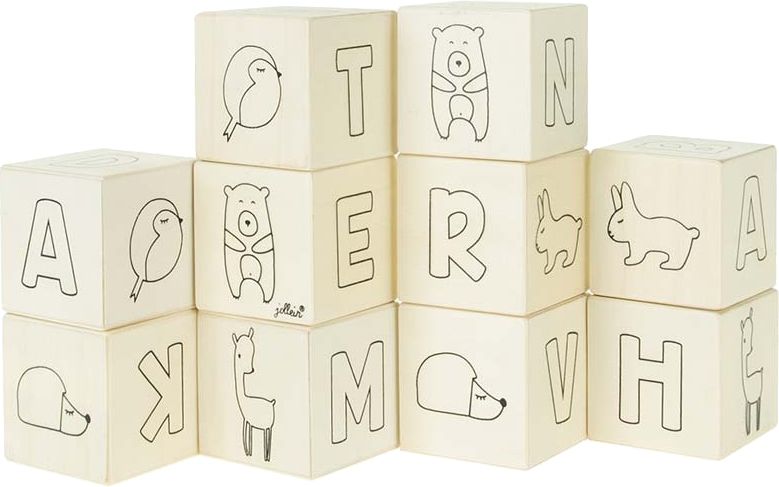 JOLLEIN Dřevěné kostky – Forest friends - obrázek 2