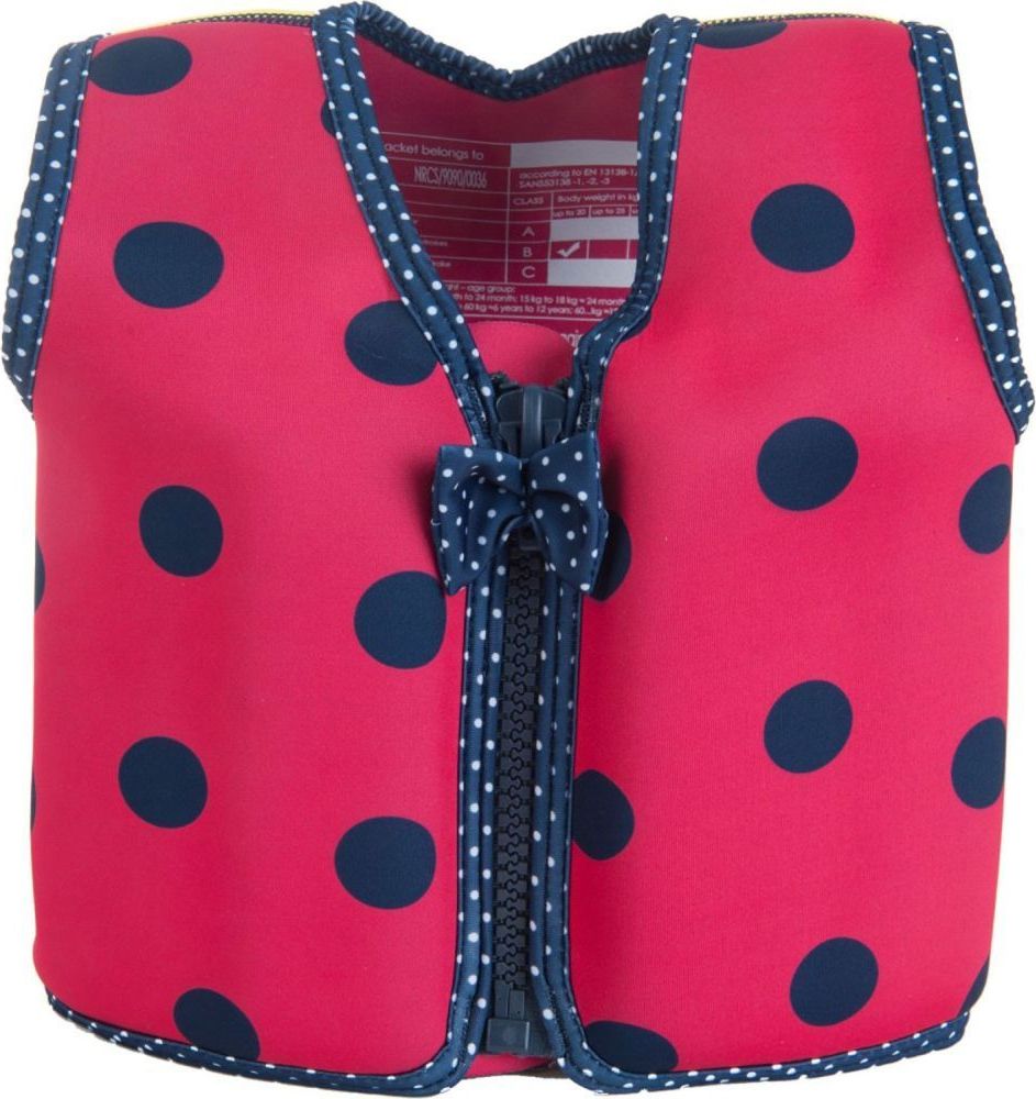 KONFIDENCE Vesta na plavání JACKET ORIGINAL, puntík/růžová, M - obrázek 1
