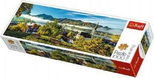 Trefl Puzzle jezero Schliersee panoramic 1000 dílků 97x34cm v krabici 40x13x7cm - obrázek 1