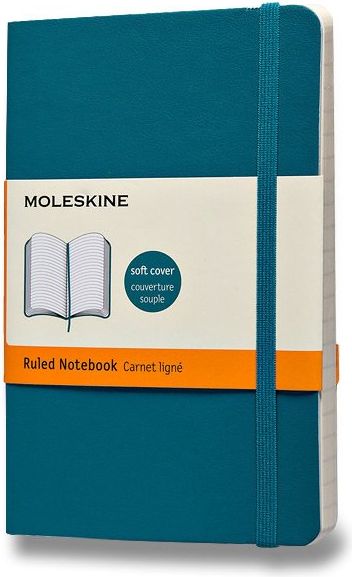 Moleskine Zápisník - měkké desky modrozelený A6, 96 listů linkovaný - obrázek 1